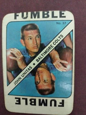 1971 TOPPS GAME NFL Football #37 Johnny Unitas Baltimore Colts HOFer 🏈 🏈 - Image 1 of 3