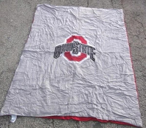 OHIO STATE UNIVERSITY throw blanket OSU thick comforter 2-tone classic logo - Picture 1 of 5