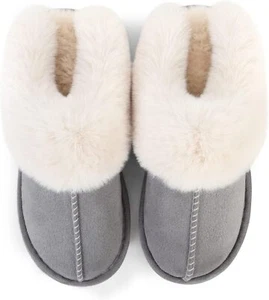 Women Slippers Cozy Warm Winter Slip On House Shoes Fluffy Soft Memory foam - Picture 1 of 37