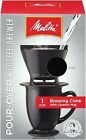 64010 - Melitta 1 Cup Coffee Brewer with Ceramic Mug, Black
