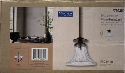 Progress Lighting Bliss Collection Mini-Pendant With Optic Glass P5029-20 {99} - Image 1 of 4