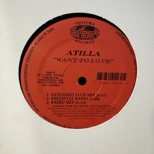 Atilla – Want to Love 12” 1993 Ventura Freestyle Canada - Imagen 1 de 6