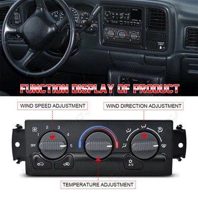 Panel de módulo de control de clima HVAC para 99-02 Chevy GMC Silverado Sierra 1500 2500 Foto 1 de 4
