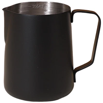 Stainless Steel Milk Frothing Pitcher 350ml 600ml 900ml with Measurement Scale - Image 1 of 4