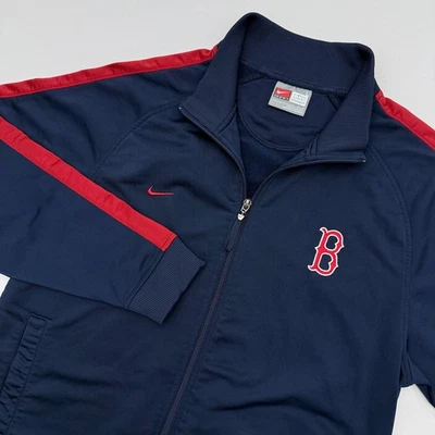 Chaqueta deportiva vintage Nike Team Boston Red Sox para hombre grande MLB cremallera completa azul Y2K Foto 1 de 4