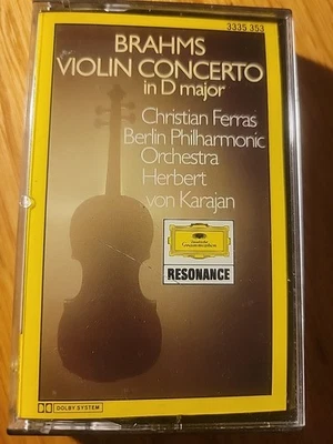 Brahms;violin concerto . Ferras / Karajan   cassette - Image 1 of 3