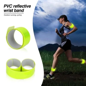 Warning Reflective Safety Wrist Strap Green Visibility Reflective Snap Ring - Picture 1 of 16