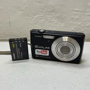 Cámara digital compacta Casio Exilim EX-Z150 8,1 MP 4x zoom negra probada con batería - Imagen 1 de 6