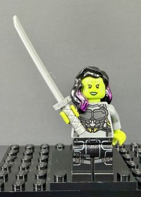 Lego Gamora Minifigure Silver Armor Marvel Guardians of the Galaxy 76081 sh0388