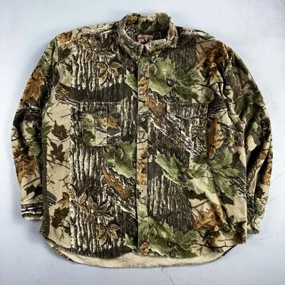 VTG Moose Creek Legendary Outdoor Clothing Heavy Flannel Shirt Realtree Camo USA - Image 1 of 4