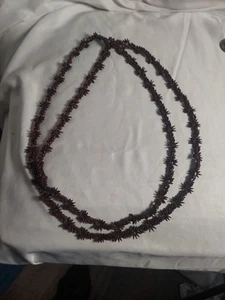 Vintage Hawaii Apfel Samen Perlen Halskette 24 Zoll - Bild 1 von 4