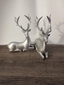 2Pcs Christmas Reindeer Family  Ornament Display Scene Atmosph - Picture 1 of 5