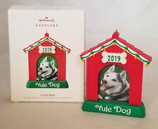 HALLMARK KEEPSAKE Yule Dog Christmas Ornament Red Doghouse Photo Frame 2019 NEW