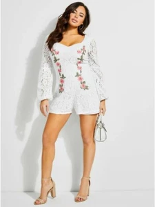 💔💖 NWT GUESS VERA LACE ROMPER SIZE S 💔💖 - Picture 1 of 5
