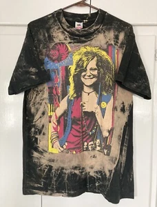 JANIS JOPLIN MOSQUITOHEAD SHIRT ALL OVER PRINT VTG 90S BIG BROTHER ROCK CHESHIRE - Picture 1 of 9