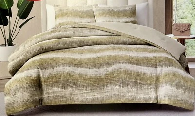 JUEGO DE EDREDÓN KING DE TERCIOPELO MARRÓN DORADO CON FUNDAS NICOLE MILLER PALM DESERT Foto 1 de 2