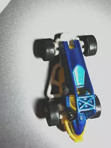 Hot Wheel Race "27" 1986 Blue Yellow White Silver Rims Slideout - Picture 1 of 5