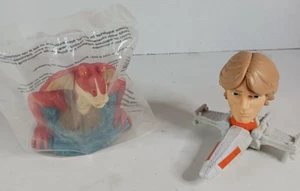 Star Wars Lot Glas - Glas Wasserspritzer + Luke Wackelkopf + Naboo Kampfszene - Bild 1 von 15