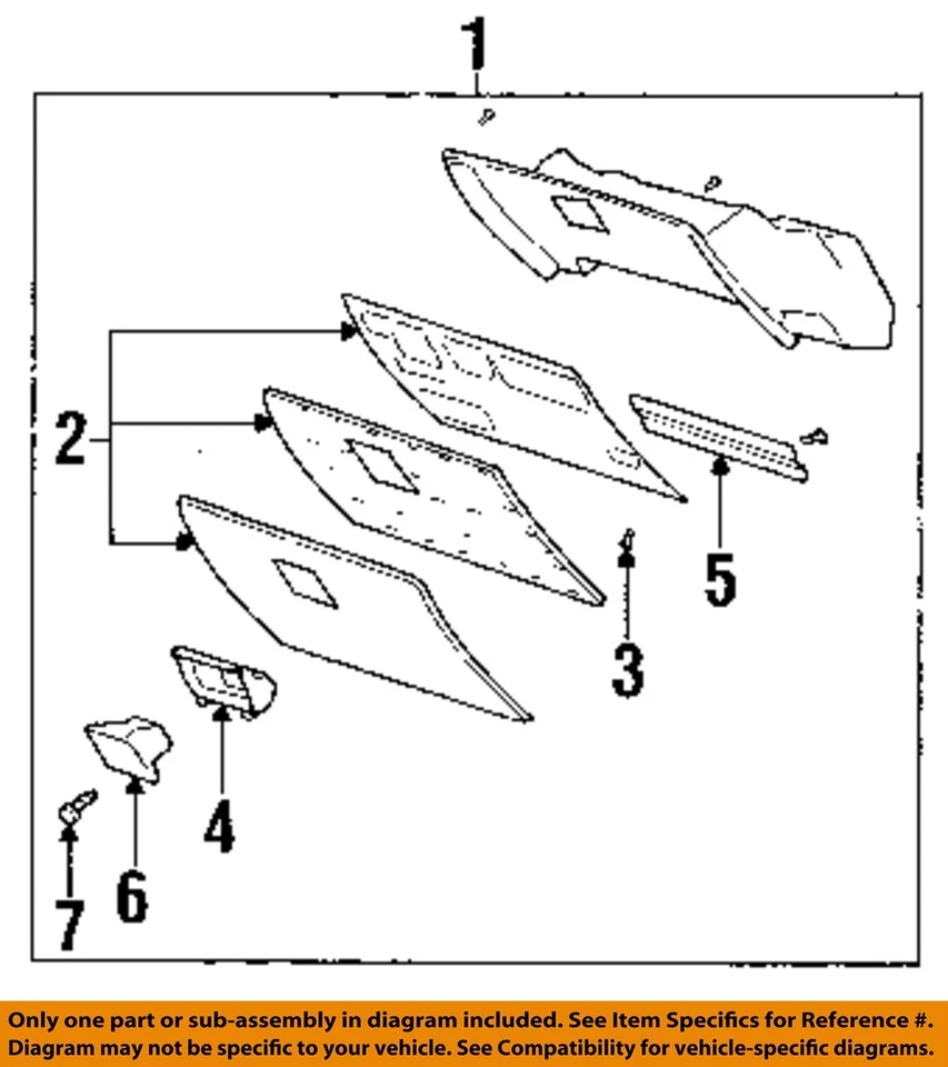 福特原始设备制造商 98-99 Crown Victoria 乐器面板手套盒锁 F8AZ5406072AAA — 第 1/1 张图片