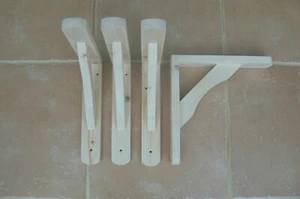 Wooden Shelf Brackets x 4 (Ideal for 10" - 11.5" Shelves) - Picture 1 of 4