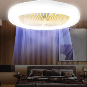 LED Ceiling Fan with Light E27 Adjustable Bedroom Den Fan Light 2 In 1 Modern