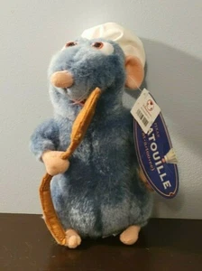 Disney Parks Pixar Ratatouille Chef Remy Rata con Cuchara Sombrero Delantal Peluche Animal NUEVO - Imagen 1 de 7