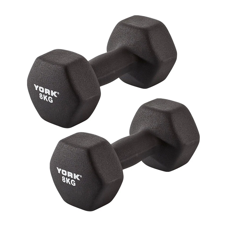 York Neopren Sechskanthanteln Handgewichte Heim Training Fitnessstudio Fitness 0,5-8 kg Paar
