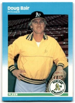 1987 Fleer Doug Bair p Oakland Athletics #386 - Image 1 of 2