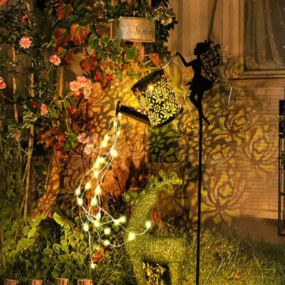 Solar Watering Can Light Outdoor Kettle Landscape Yard Porch Art Garden Decor US - Image 1 of 4