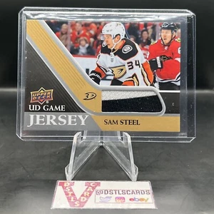 20/21 UD Series 1 - SAM STEEL UD GAME JERSEY RELIC #GJ-SS Anaheim Ducks 2 COLOUR - Picture 1 of 3