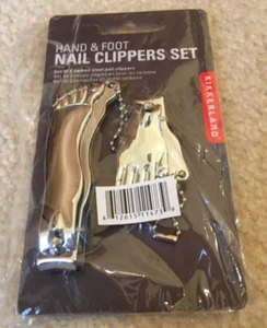 Kikkerland Set of 2 Hand & Foot Carbon Steel Nail Clippers - NEW - Picture 1 of 2