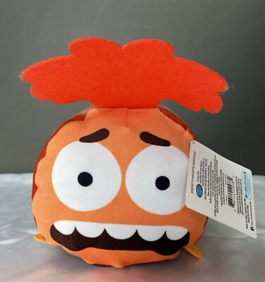 Disney Pixar Inside Out Movie Anxiety Tsum Tsum Plush 8.5" Orange Striped ,Tags - Image 1 of 4