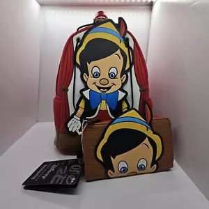 Loungefly Disney Pinocchio Marionette Mini Backpack And wallet - Picture 1 of 8