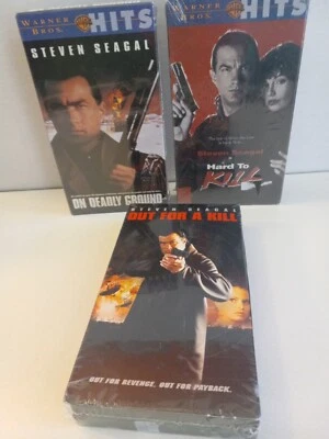NEW VHS Lot Of 3 Steven Seagal Out For A Kill Hard To Kill On Deadly Ground - Image 1 of 4