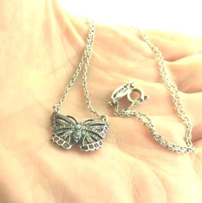 Ожерелье с подвеской в виде бабочки Fossil серебро 0,5*16 - Изображение 1 из 4