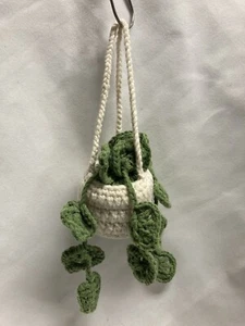 NEW Crochet Macrame Hanging Plant for Car Home Handmade Cottage Core Plant 1 - Picture 1 of 3