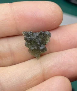 Natural Moldavite from Czech Republic 1.66g Green Tektite, Meteorite Impact - Picture 1 of 4
