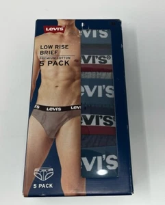 Levi's Men's Low-Rise Premium Cotton Brief 5 Pack Size M 32-34 multi-color - Picture 1 of 4