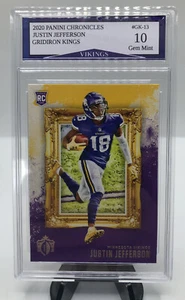 2020 Panini Chronicles Justin Jefferson Gridiron Kings Rookie Card Gem Mint 10! - Picture 1 of 1