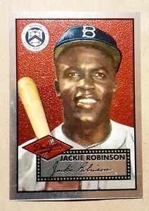 Rare 1997 Reprint Of The 1952 Topps "Jackie Robinson" Baseball Card
