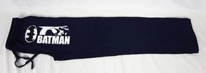 Mens Womens NEW Batman Blue Pajama Lounge Sleep Pants Size S 100% Cotton - Picture 1 of 3
