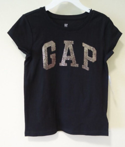 NWT Gap Kids Black/Silver Top Girl's Size 6-7