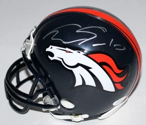 Emmanuel Sanders Signed Broncos Mini Helmet (JSA COA & Denver Autographs COA)  - Picture 1 of 5