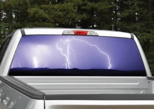 Calcomanía de ventana trasera púrpura Lightning Storm gráfico para camioneta SUV - Imagen 1 de 1