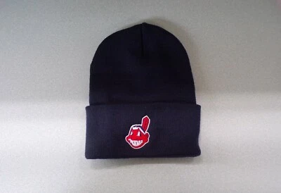 Новая вышитая вязаная шапка-бини MLB Cleveland Indians Chief Wahoo - Изображение 1 из 4