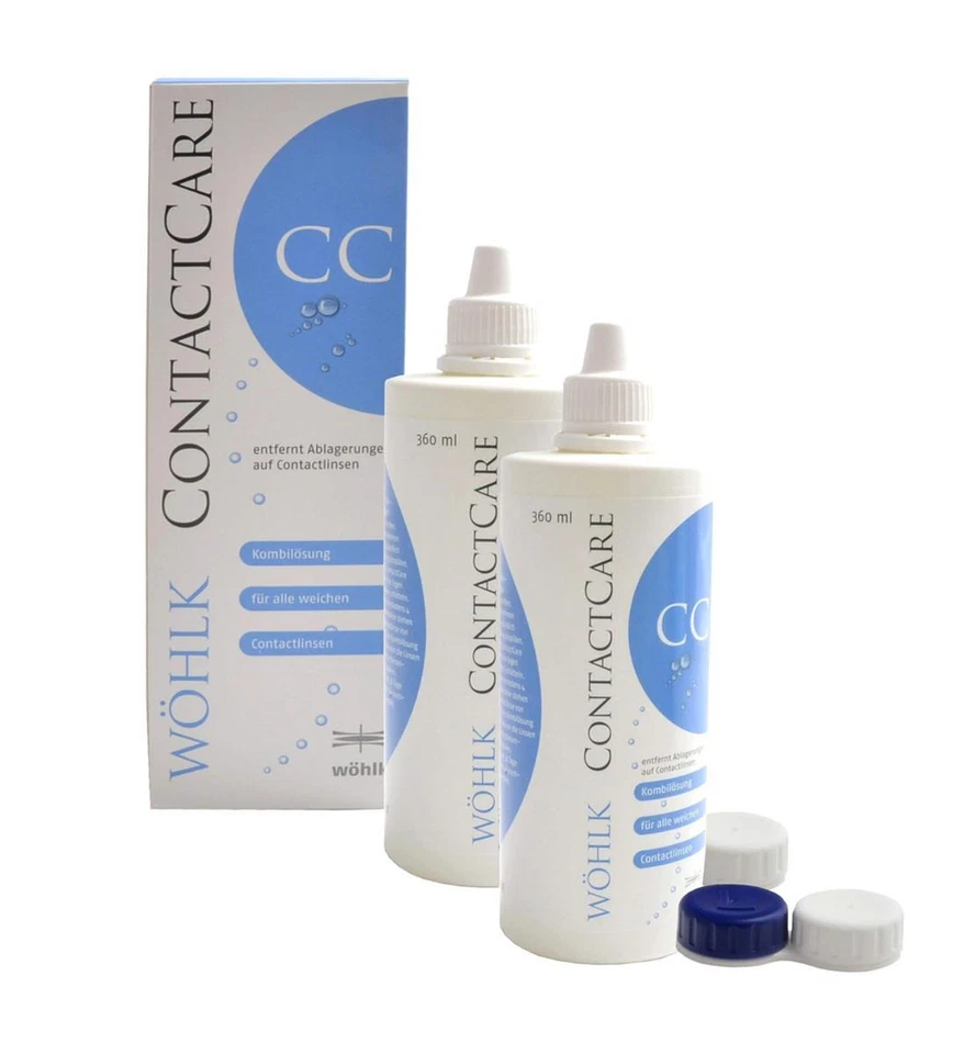 WÖHLK CONTACTLINSEN GMBH Wöhlk CONTACT CARE Kombilösung weiche Kontaktlinsen 2x 360ml + 2 Linsenbehälter