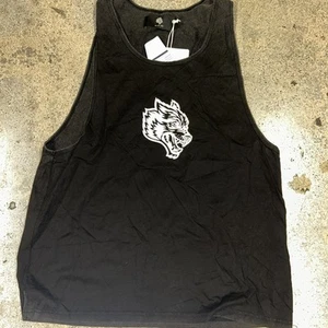 Camiseta sin mangas Darc Sport Wolves para gimnasio para hombre L Never Give Up negra 801 de 1000 nueva - Imagen 1 de 21