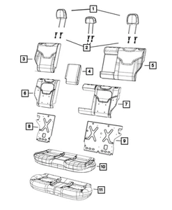Genuine Mopar Rear Seat Back Cover 6NU23LR5AB - Picture 1 of 1