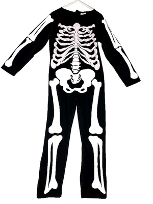 Niños Esqueleto Niños Niñas Halloween Piel Traje Disfraz Talla 4-6, Ajuste Suelto Foto 1 de 4