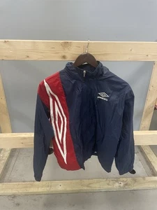 Vintage Youth Large Umbro Soccer Zipup Jacket With Hideable Hood - Picture 1 of 10